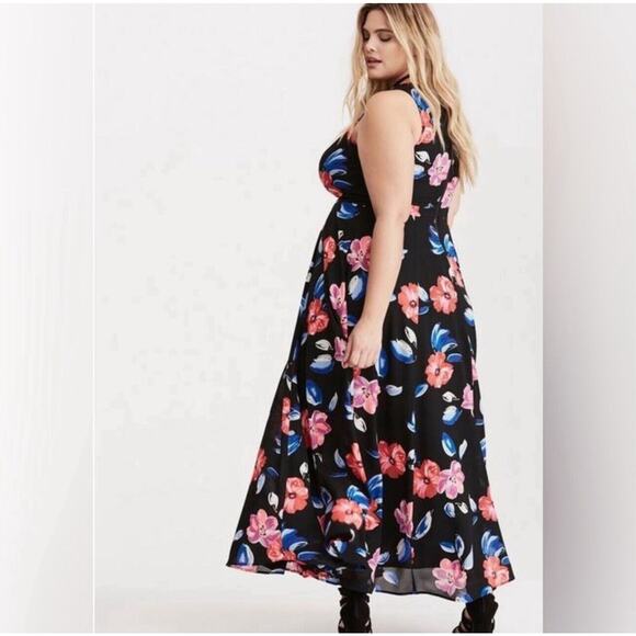 Torrid Black Floral Maxi Dress - Picture 4 of 15